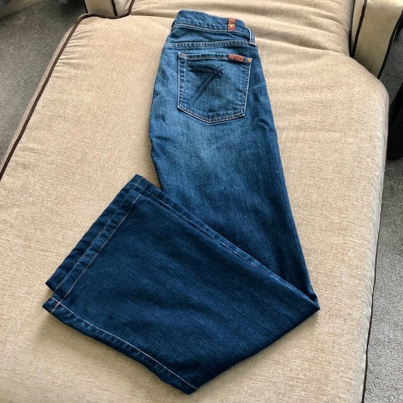 7 For All Mankind Denim - 7 For All Mankind Dojo Wide Leg Jeans Size 28